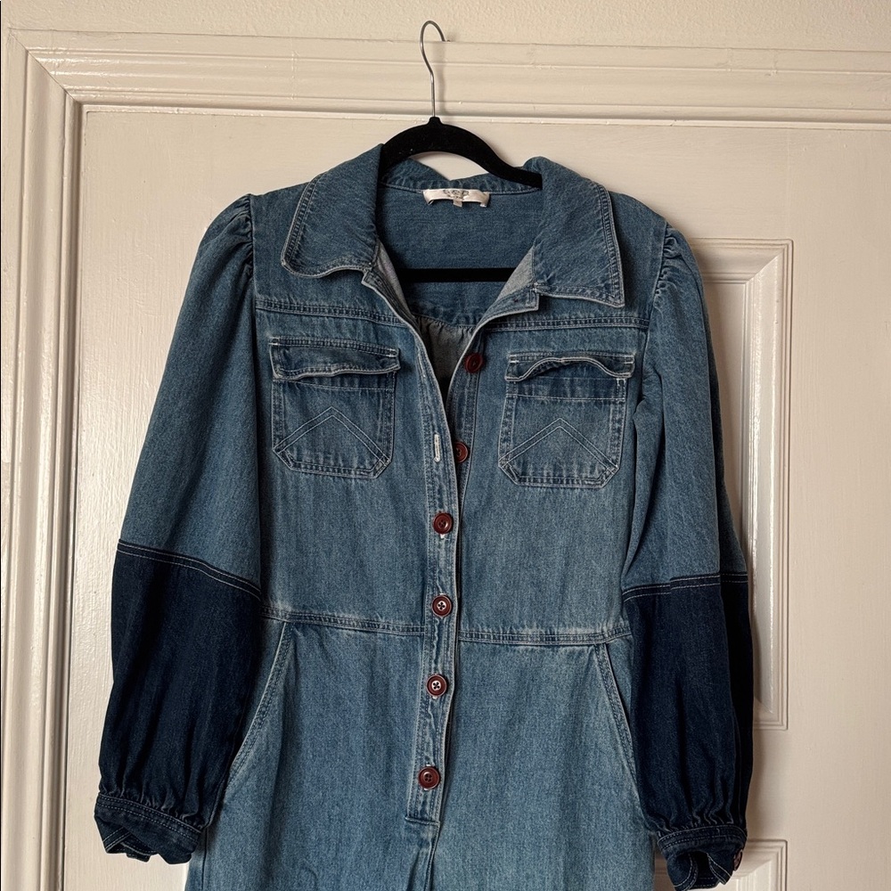 Sea NY Denim Jumpsuit Jean size 2 small - Picture 2 of 6